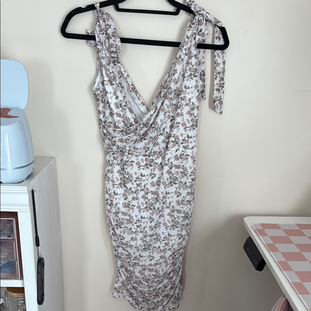 Floral White Dress